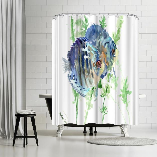 Americanflat 71 x 74 Shower Curtain, Aquarium Fish by Suren